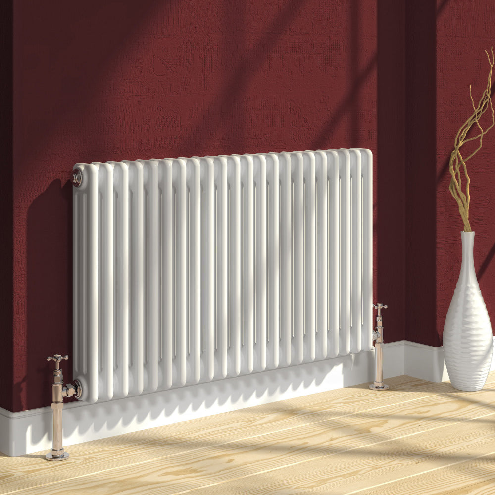 Colona Horizontal Two Column Radiator - Various Sizes - White