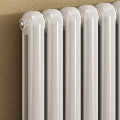 Coneva Horizontal Column Radiator - 550mm Tall - White - Various Sizes