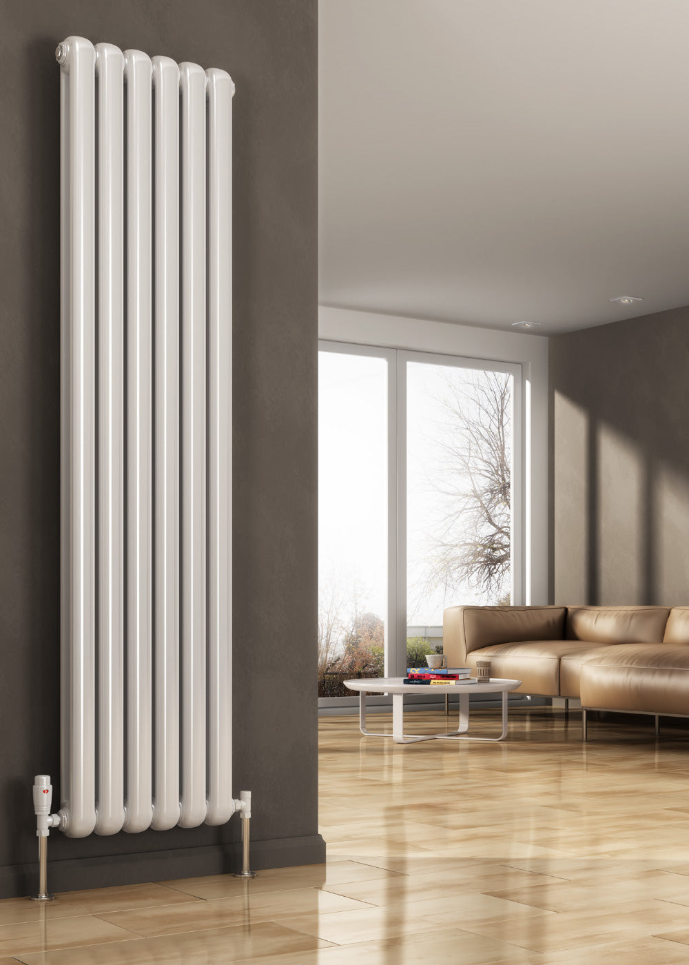 Coneva Vertical Column Radiator - Various Sizes- White