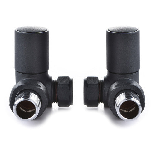 Crova Manual Radiator Valve - Corner - Anthracite