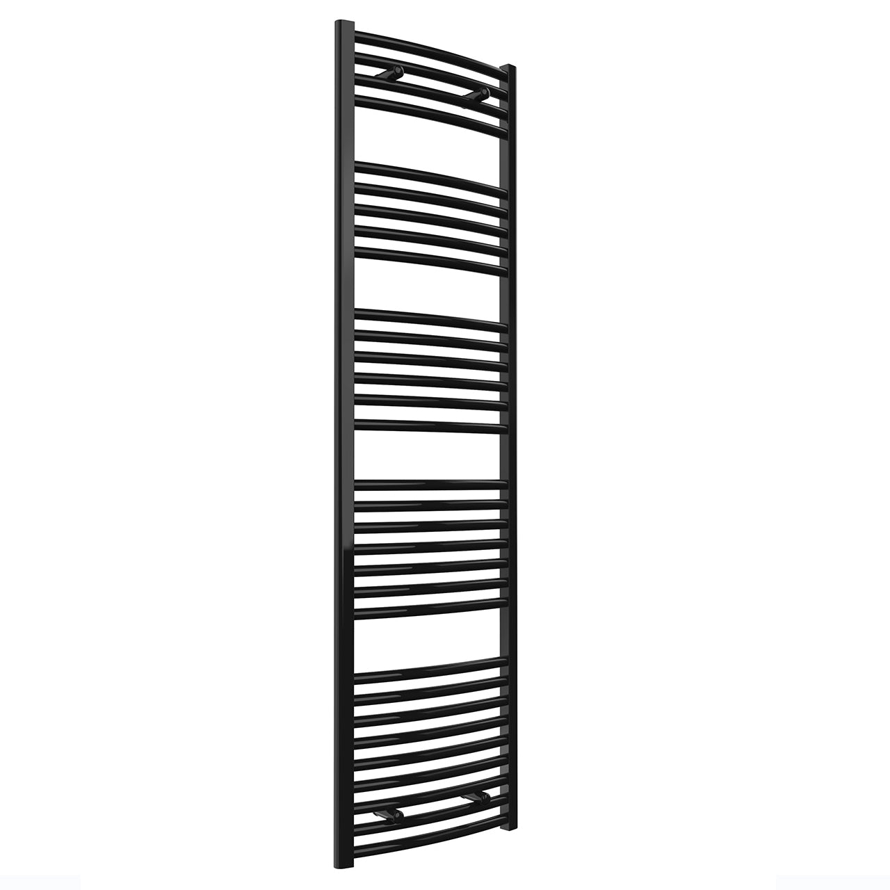 Diva Curved Heated Towel Rail -Various Sizes - Black