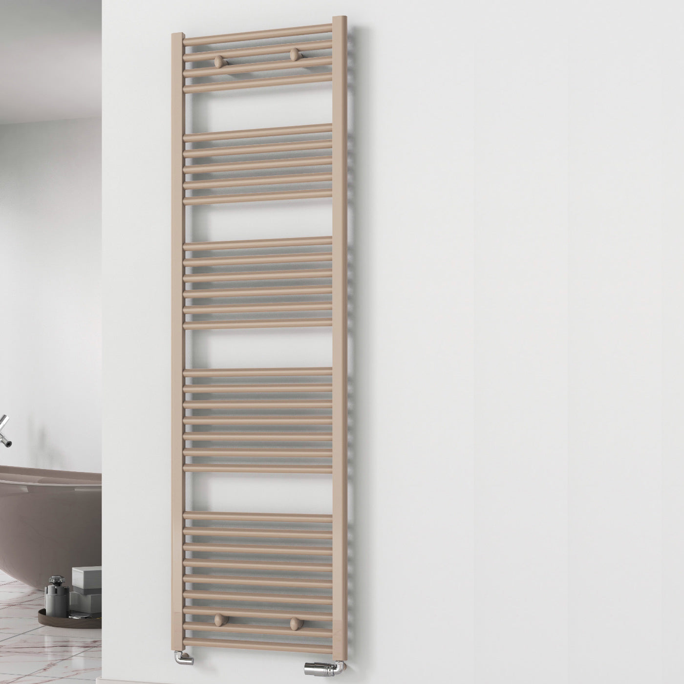 Diva Heated Towel Rail -Various Sizes - Latte