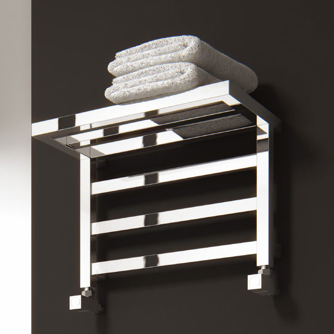 Elvina Dual Fuel Single Shelf Towel Rail - 1000mm x 500mm - Chrome