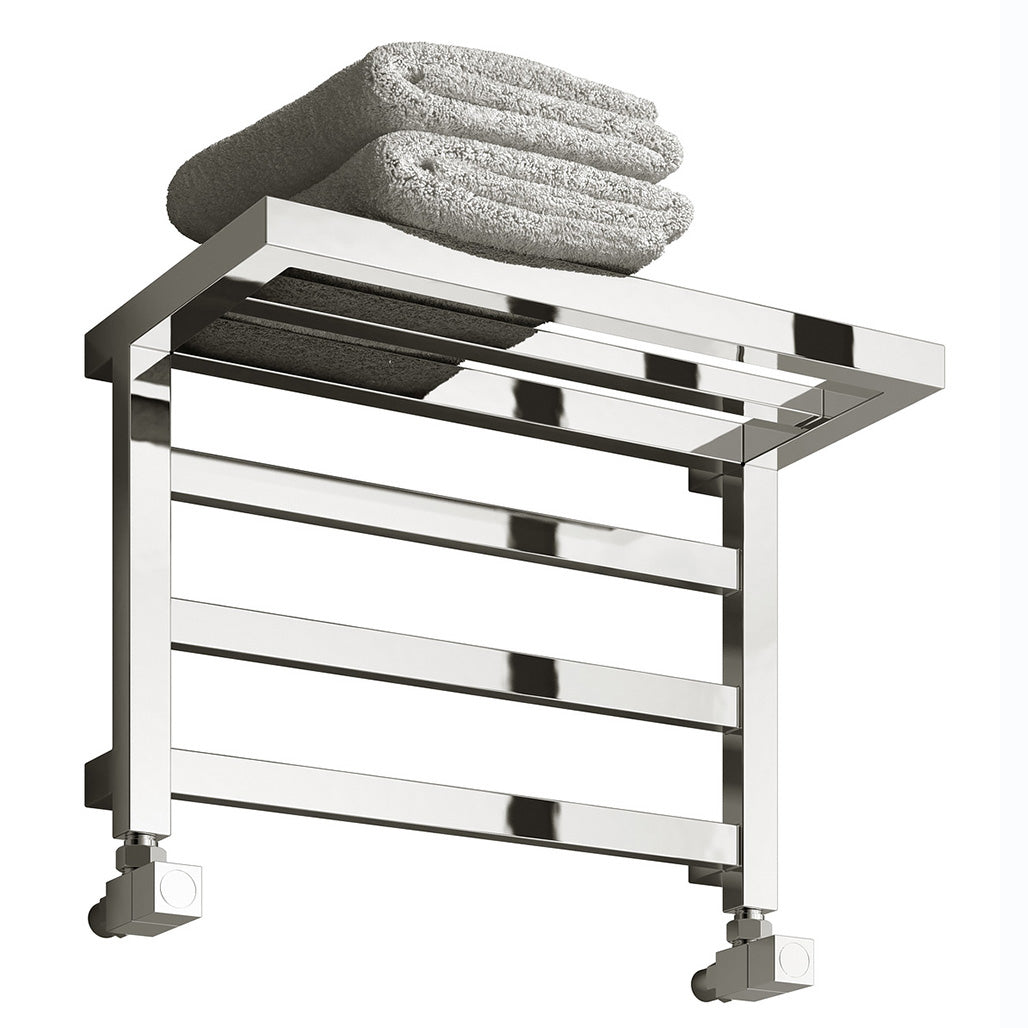 Elvina Dual Fuel Single Shelf Towel Rail - 1000mm x 500mm - Chrome