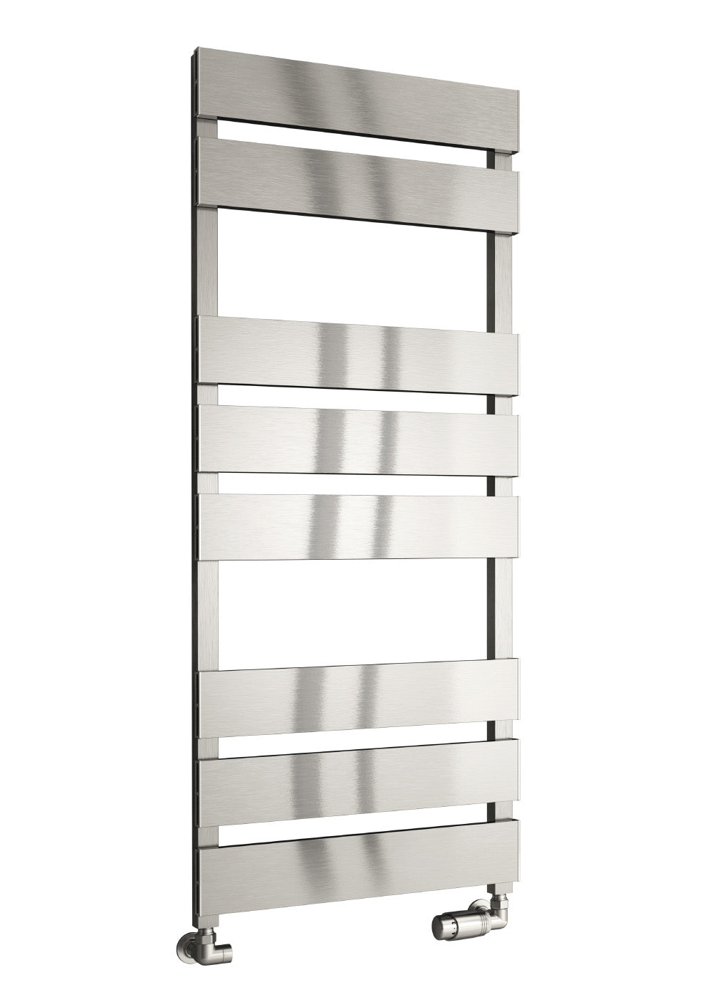 Fermo Dual Fuel Aluminium Heated Towel Rail - Brushed Satin - Various Sizes