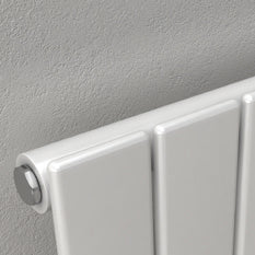 Flat Horizontal Single Radiator - 600mm Tall - White - Various Sizes