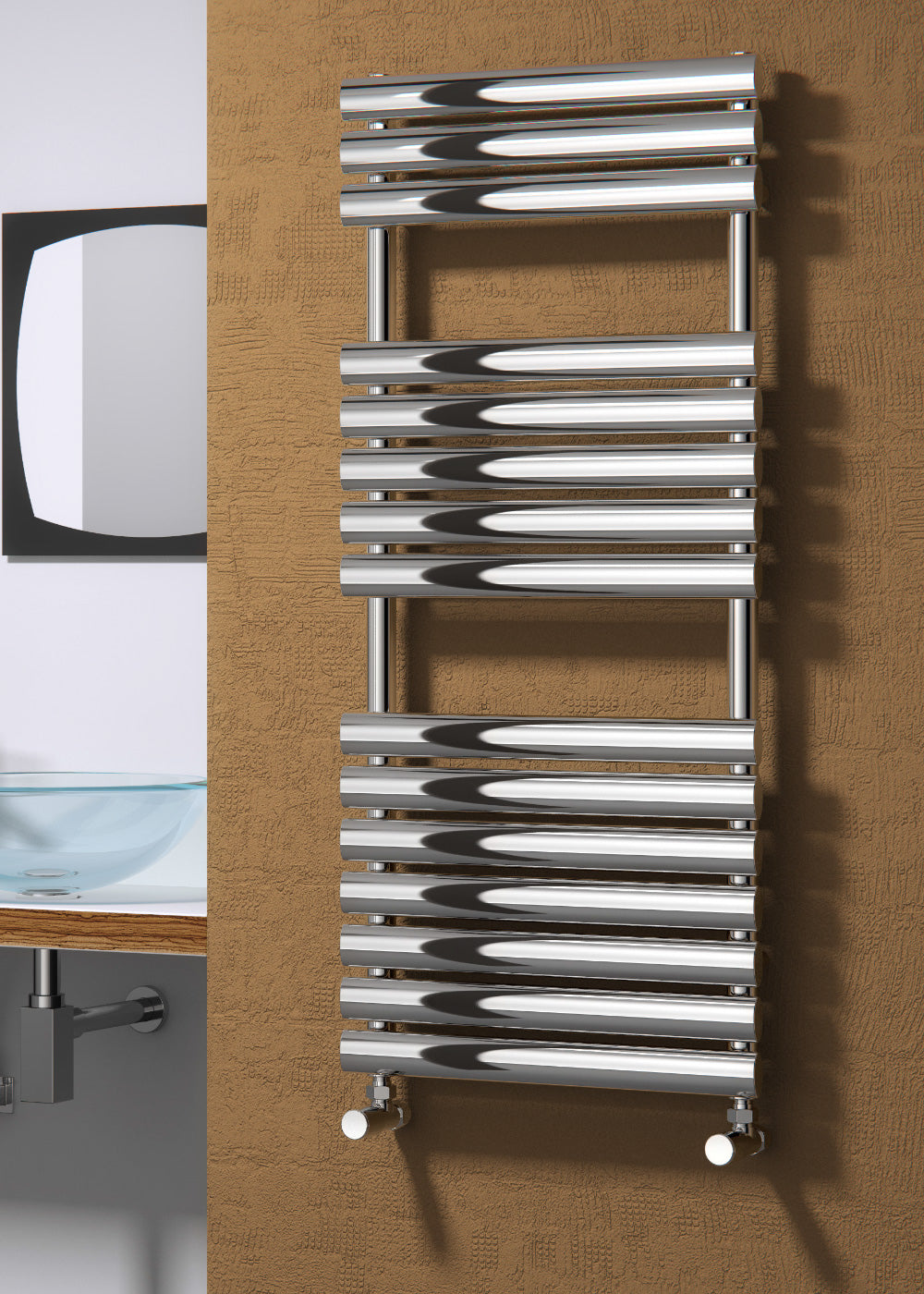 Helin Stainless Steel Heated Towel Rail - Various Sizes - Polished Stainless Steel