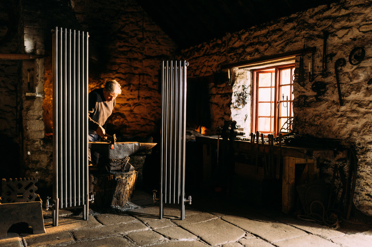 Foundry Vertical Three Column Radiator - Various Colours + Sizes