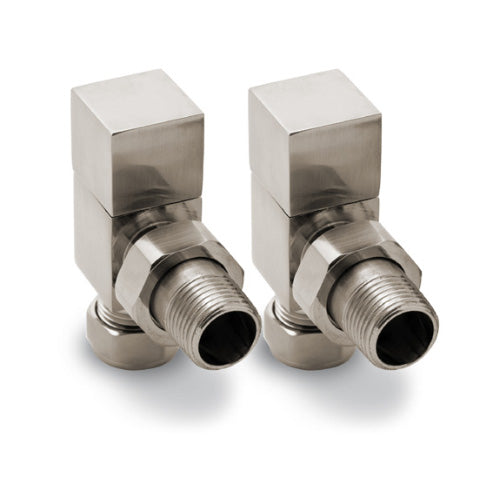 Loge Manual Radiator Valve - Angled - Satin