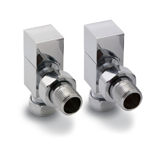 Loge Manual Radiator Valve - Angled - Chrome