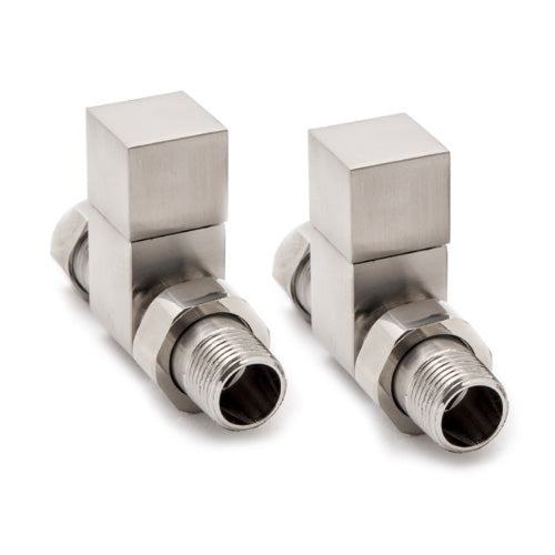 Loge Manual Radiator Valve - Straight - Satin