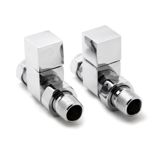 Loge Manual Radiator Valve - Straight - Chrome