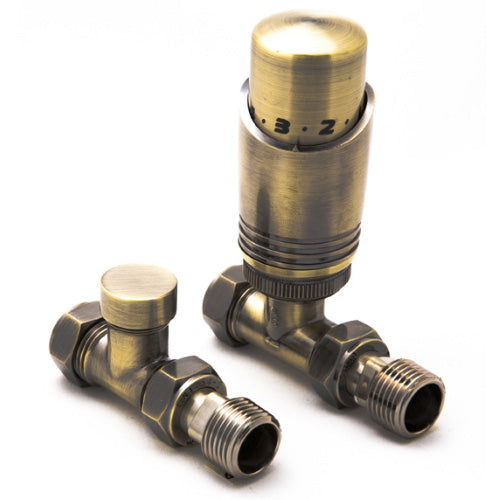 Modal Thermostatic Radiator Valve - Straight - Bronze