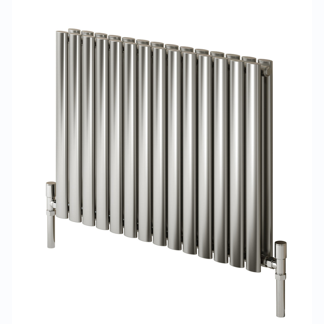 Nerox Horizontal Double Radiator - 600mm Tall - Satin Finish - Various Sizes