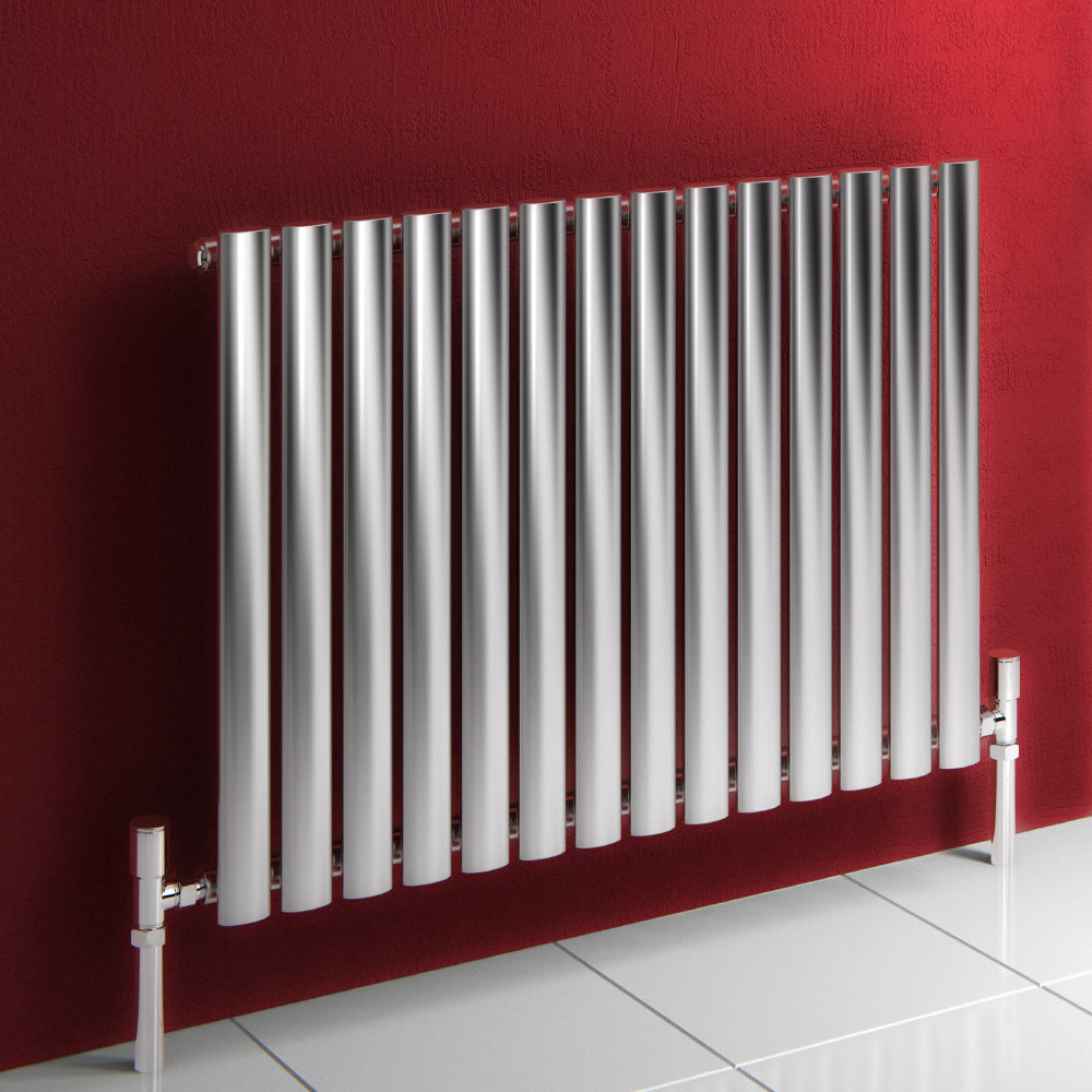 Nerox Horizontal Single Radiator - 600mm Tall - Satin Finish - Various Sizes