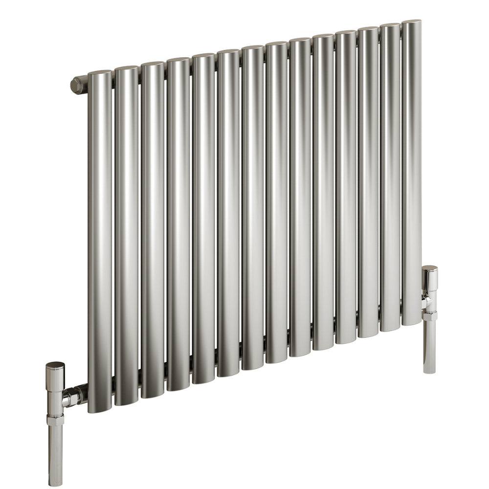 Nerox Horizontal Single Radiator - 600mm Tall - Satin Finish - Various Sizes