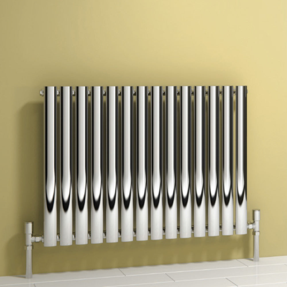 Neva Horizontal Single Radiator - 550mm Tall - Chrome - Various Sizes