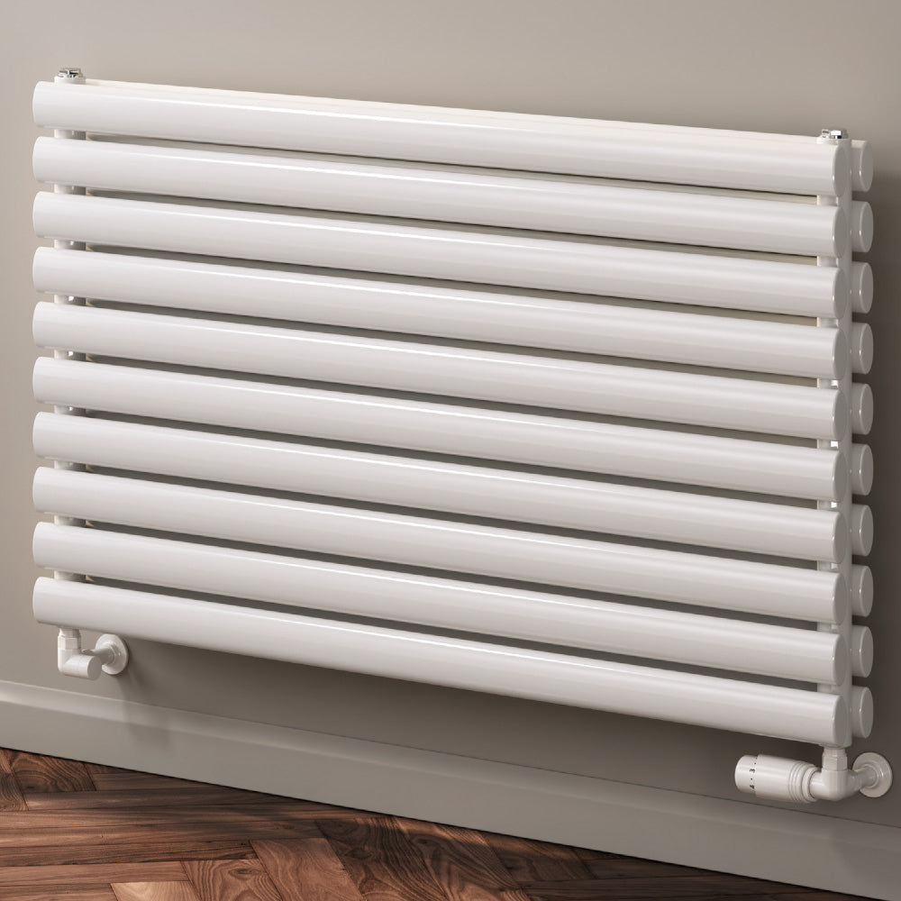 Nevah Horizontal Double Radiator - Various Sizes - White