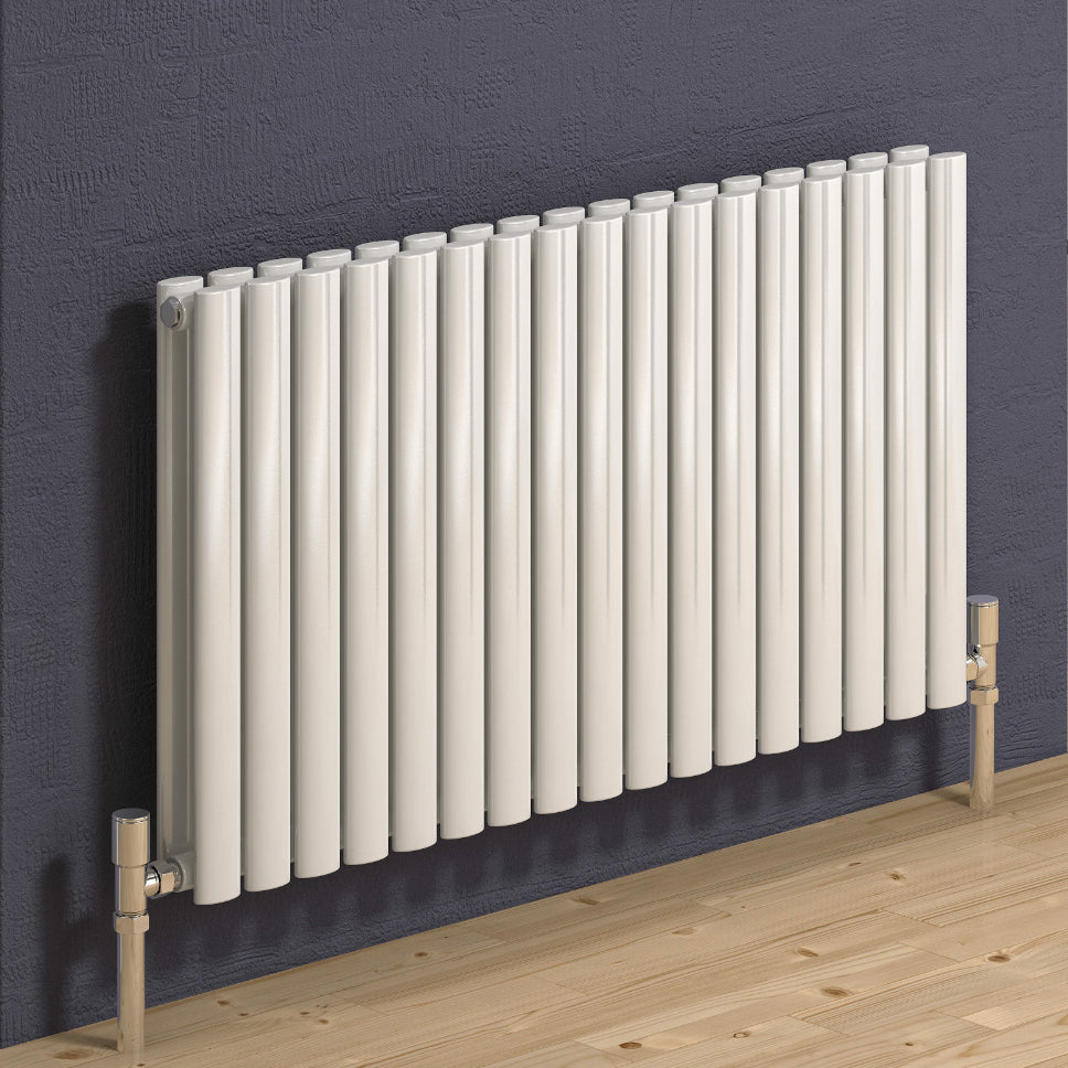 Neva Horizontal Double Radiator - 550mm Tall - White - Various Sizes