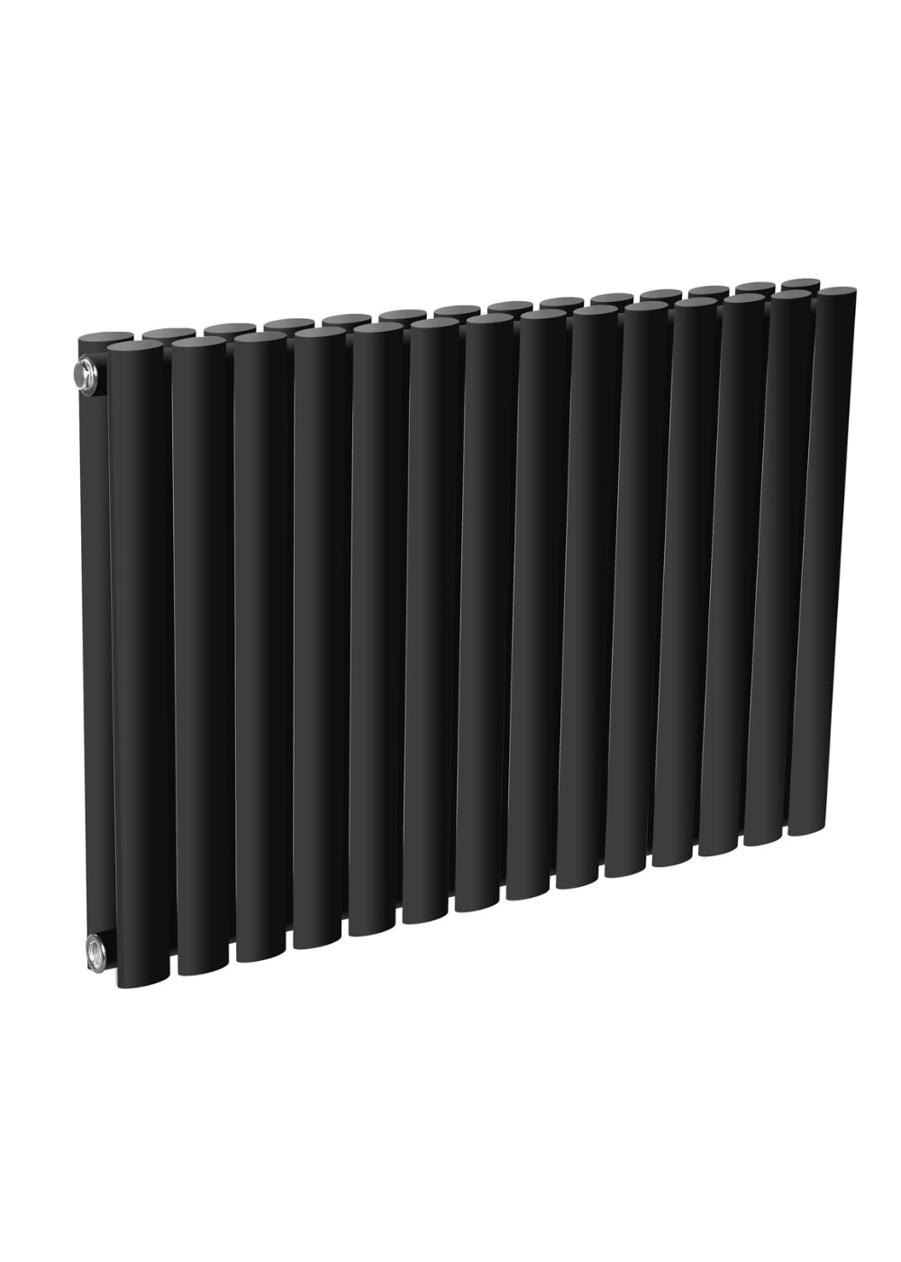 Ovale Horizontal Double Column Radiator - Various Sizes - Anthracite