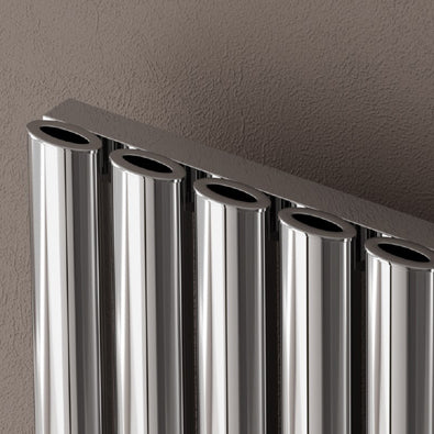 Neva Horizontal Single Radiator - 550mm Tall - Chrome - Various Sizes