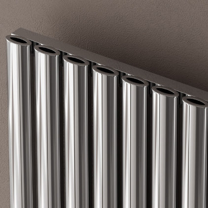 Neva Vertical Single Radiator - 1800mm Tall - Chrome - Various Sizes