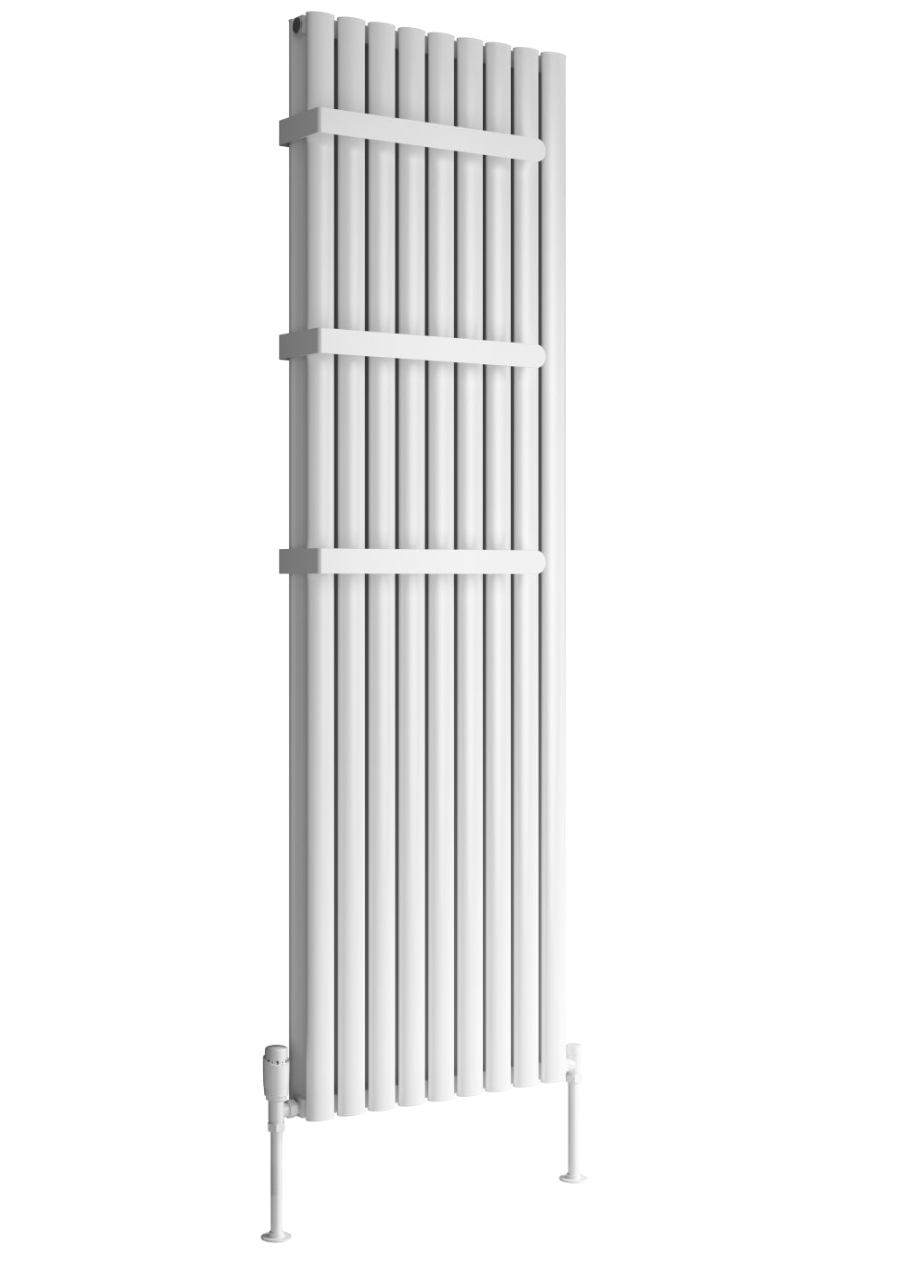 Neval Vertical Double Aluminium Radiator - 1800mm Tall - White - Various Sizes