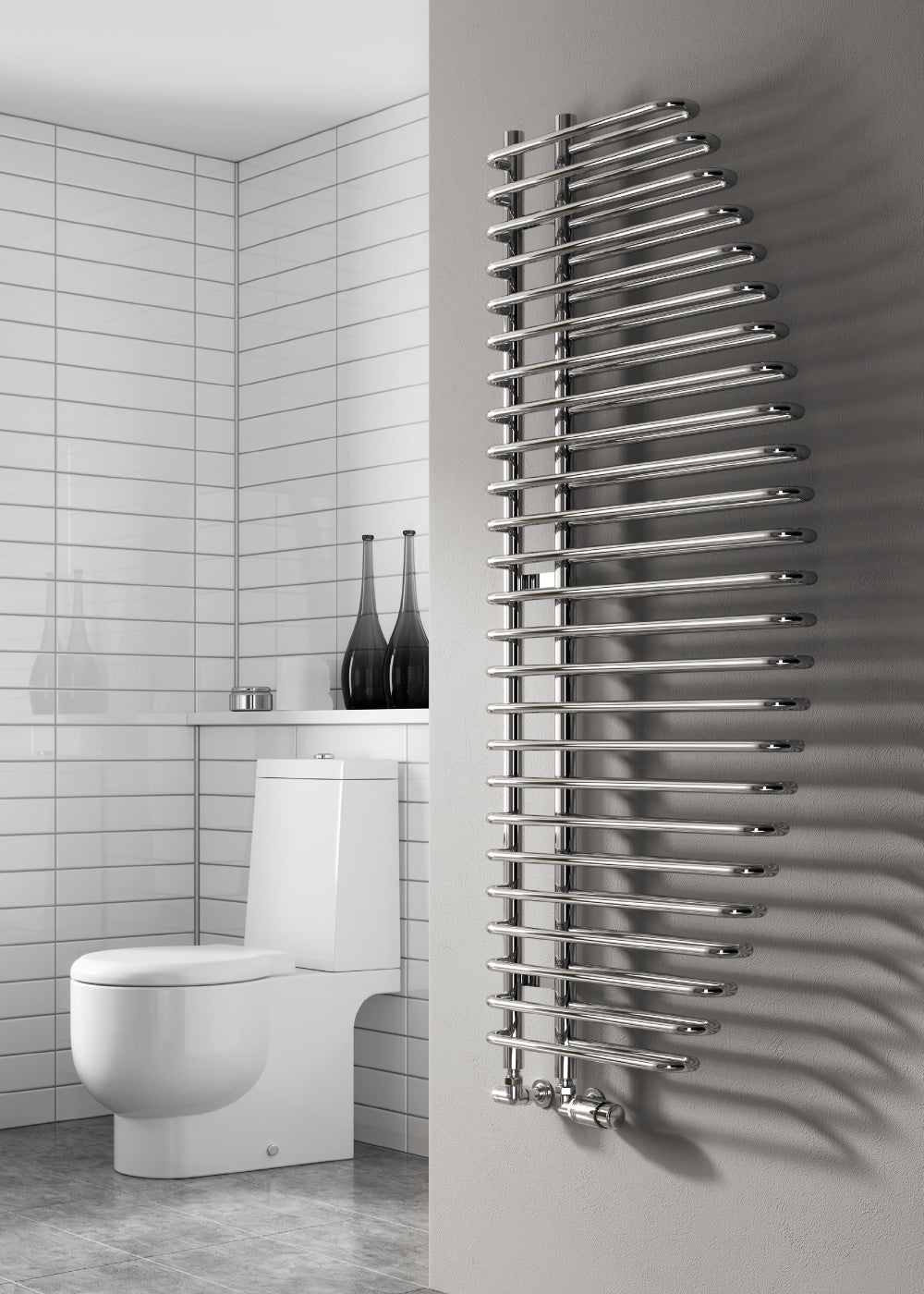 Sail Heated Towel Rail - 1400mm x 600mm - Chrome