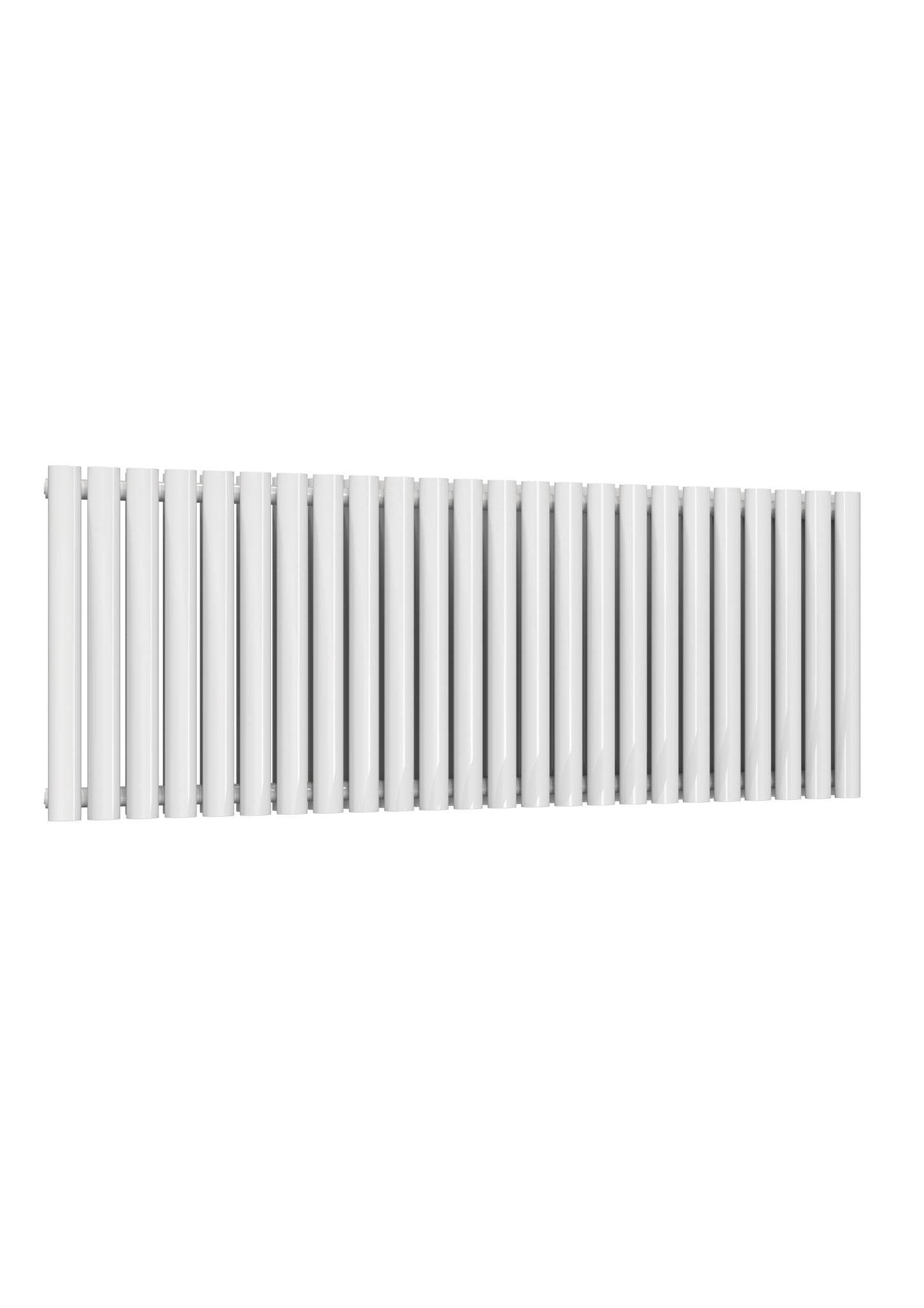 Ovale Horizontal Double Column Radiator - Various Sizes - White