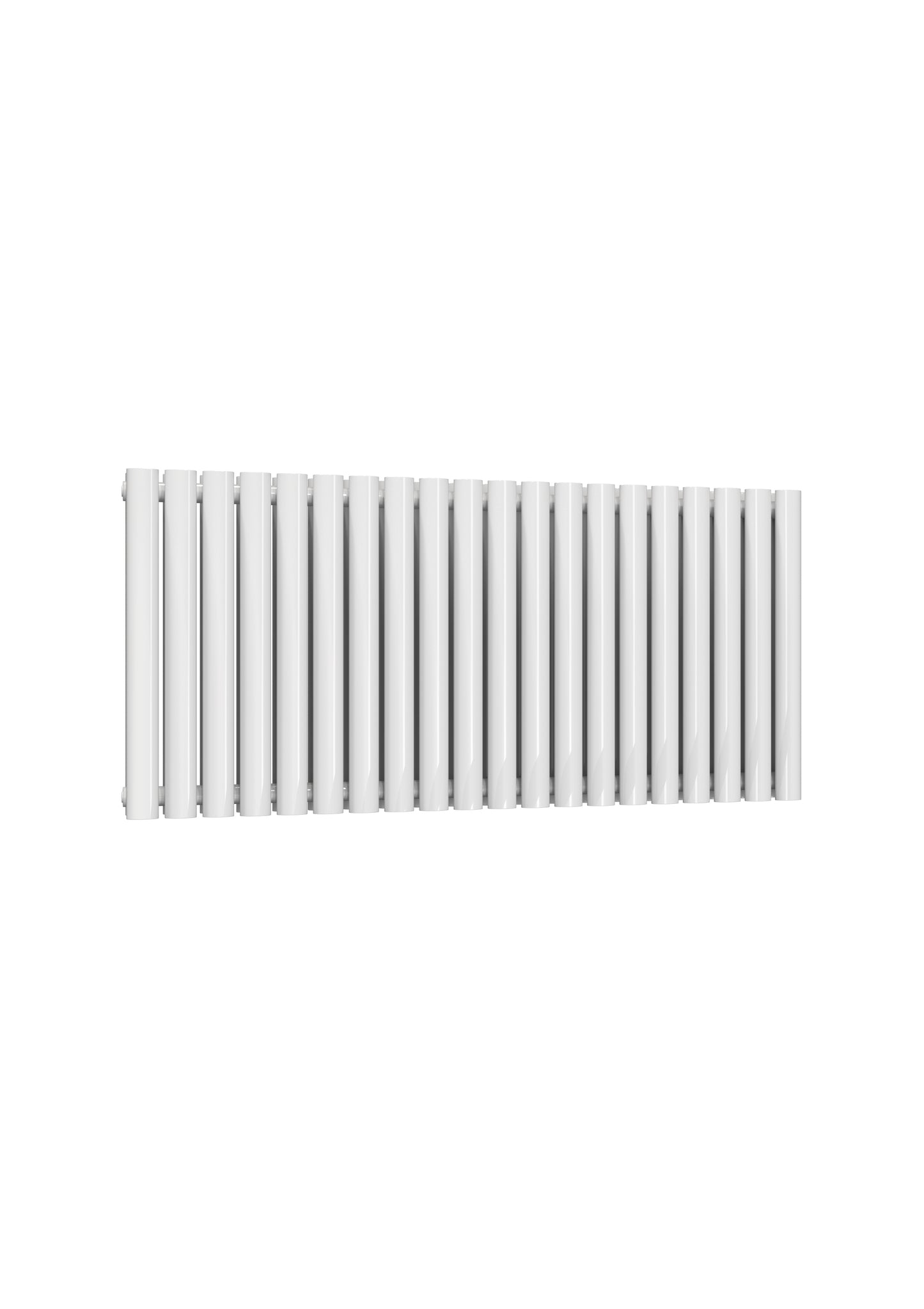 Ovale Horizontal Double Column Radiator - Various Sizes - White