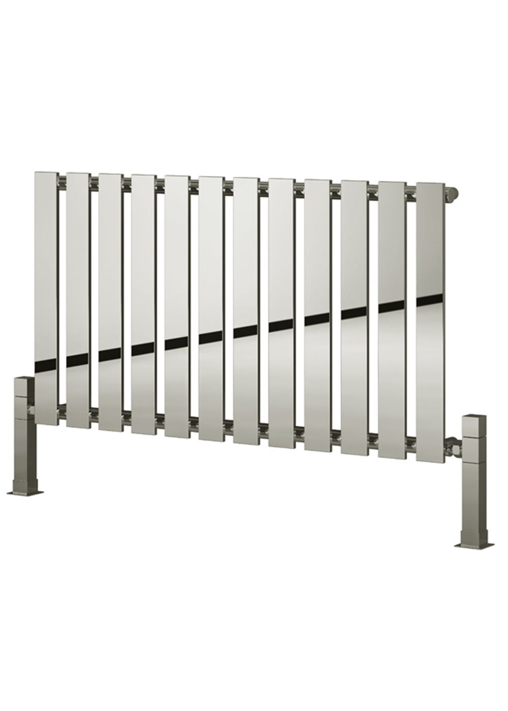 Pienza Horizontal Designer Radiator - 550mm Tall - Chrome - Various Sizes