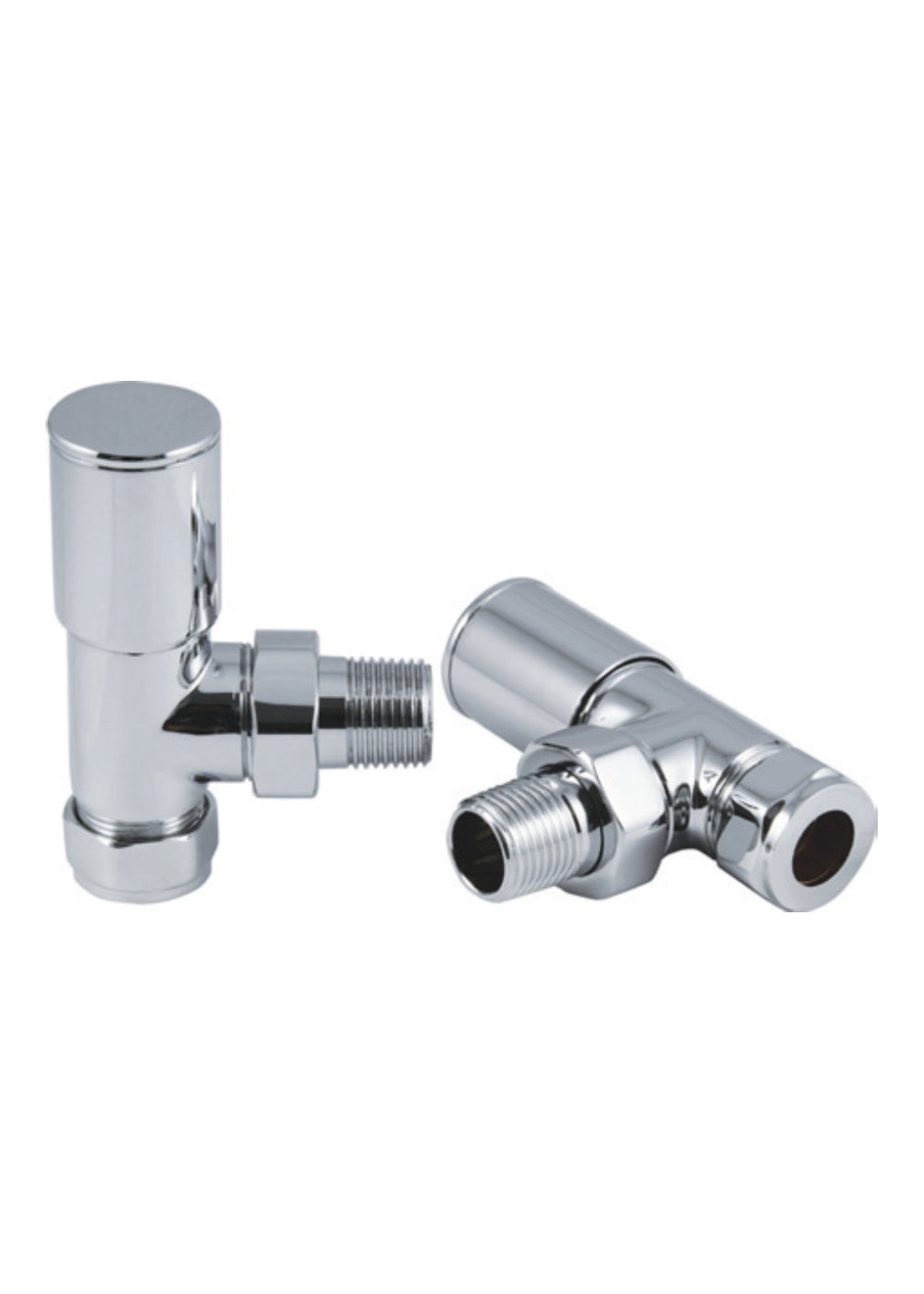 Manhattan Manual Radiator Valve - Angled - Chrome