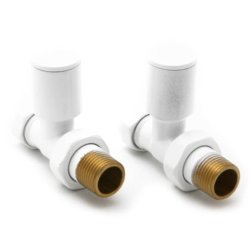 Manhattan Manual Radiator Valve - Straight - White