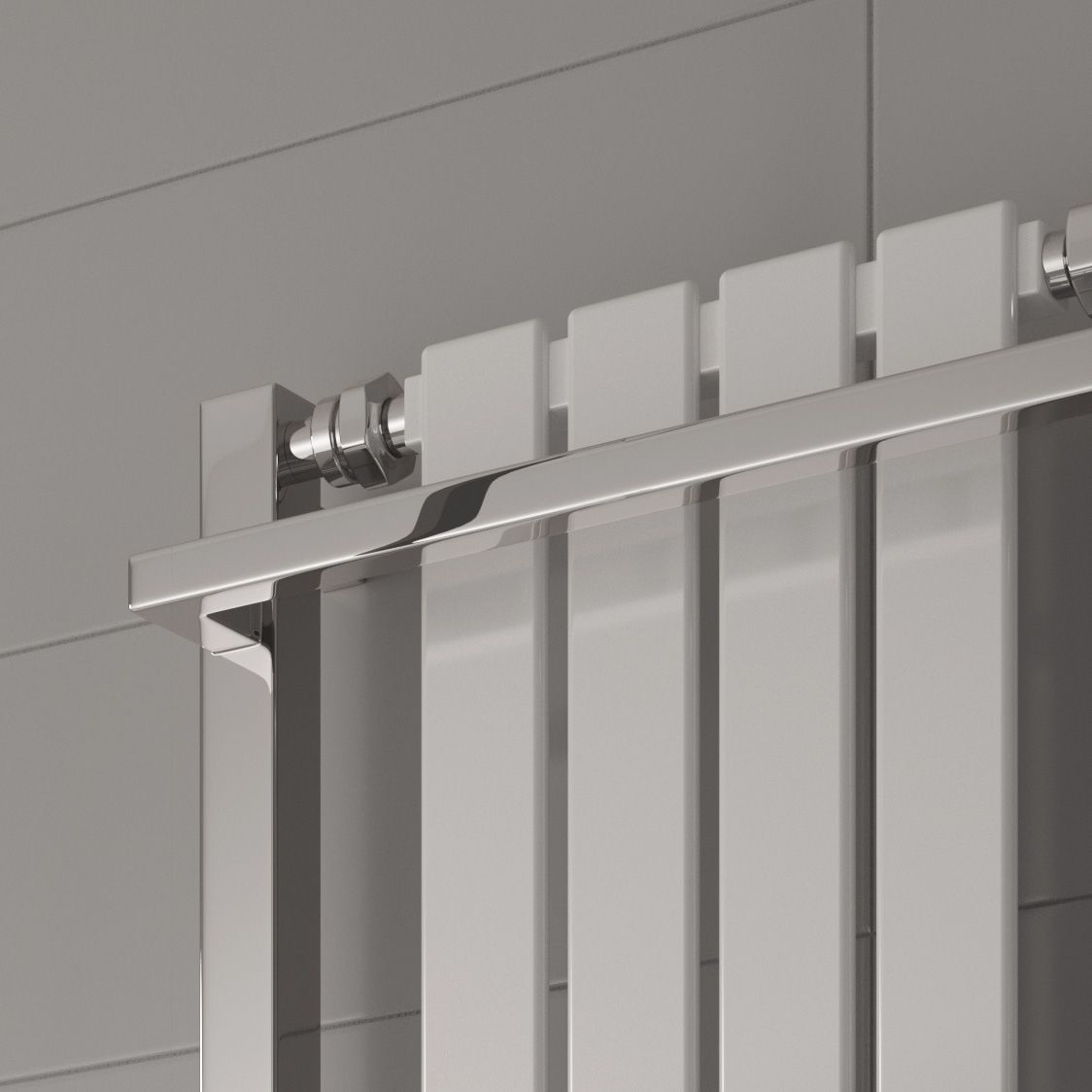 Ashen Heated Towel Rail - Chrome & White - Various Sizes