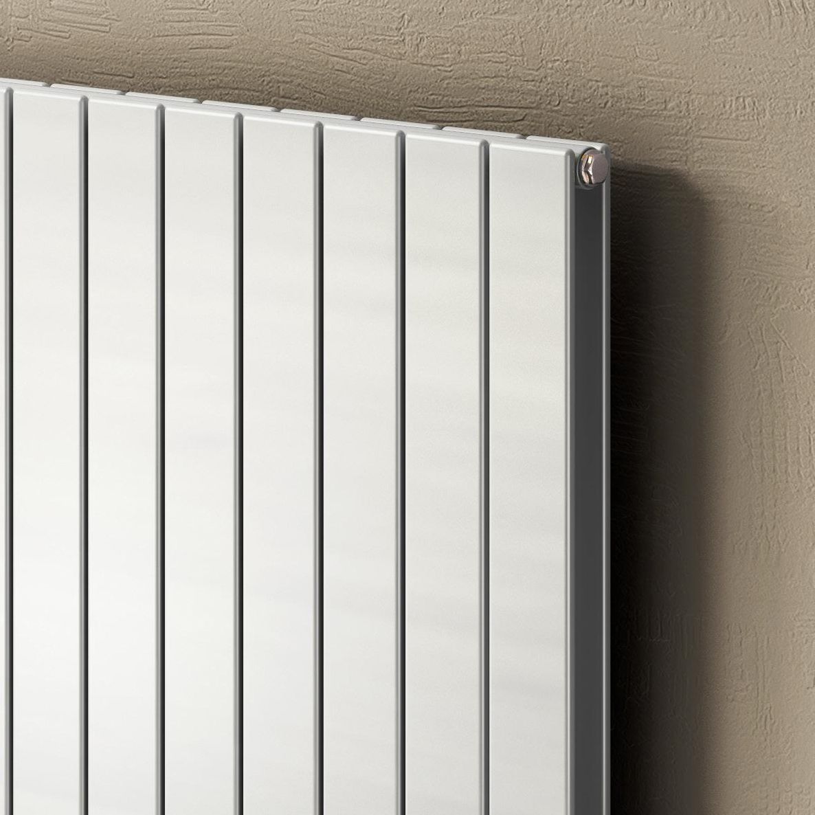Flat Horizontal Double Radiator - 600mm Tall - White - Various Sizes