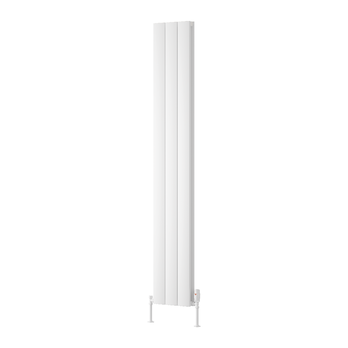 Loco Vertical Double Aluminium Radiator - White - Various Sizes