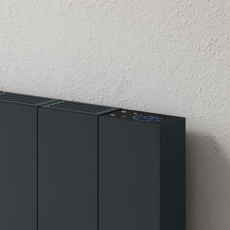 Nika Horizontal Electric Aluminium Radiator - Various Sizes - Anthracite