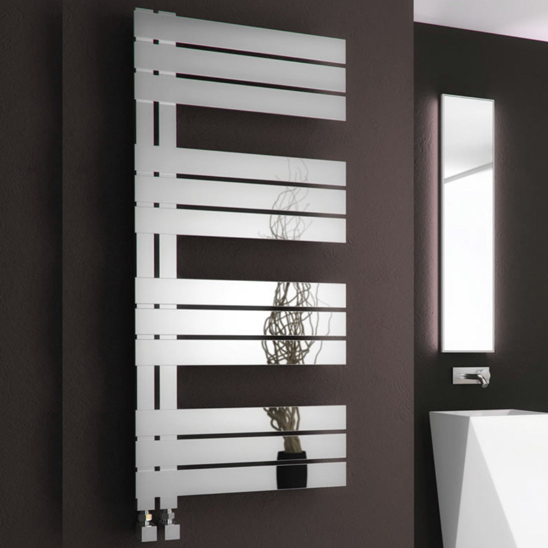 Ricadi Stainless Steel Heated Towel Rail - Various Sizes - Polished Stainless Steel