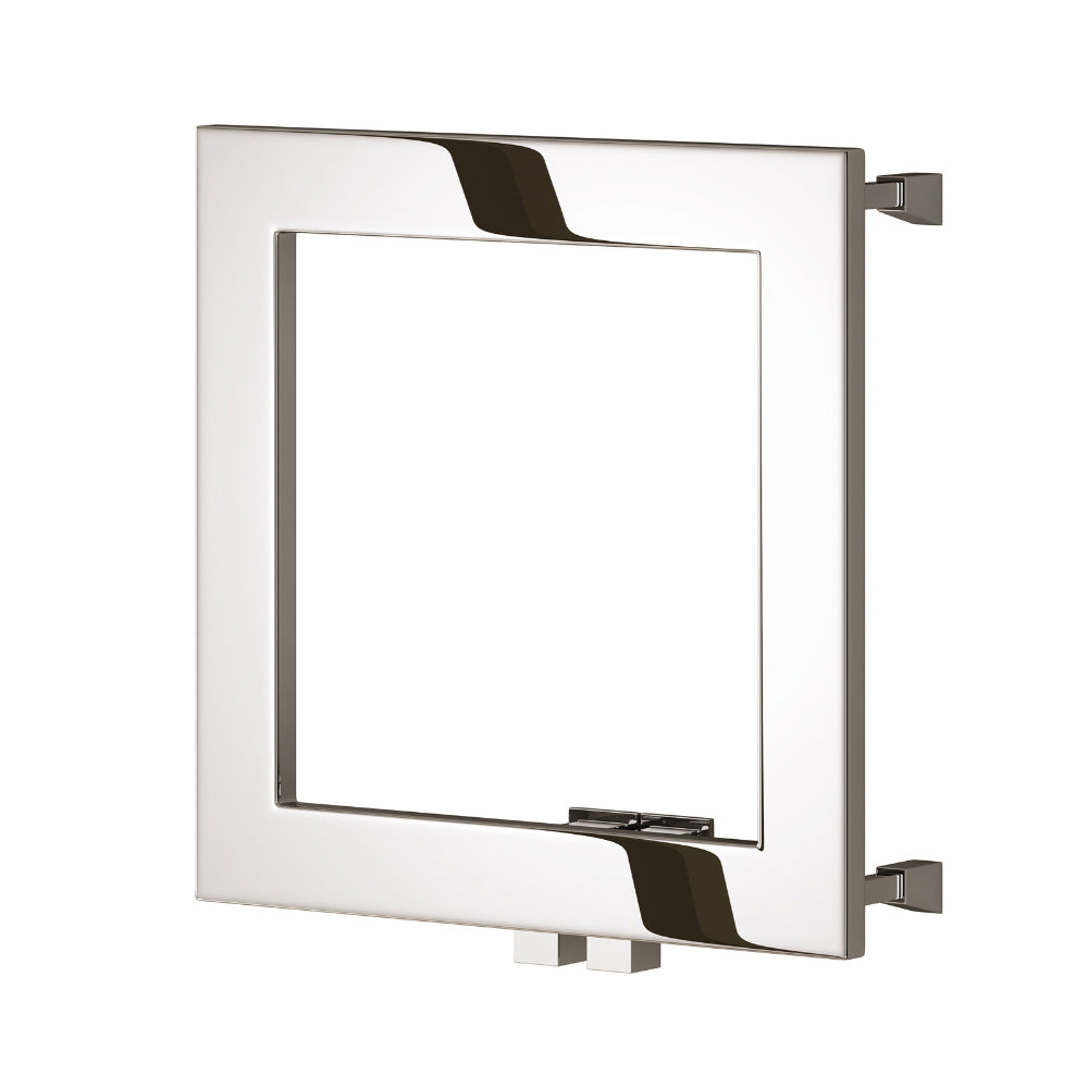 Square Stainless Steel Heated Towel Rail - 450mm x 450mm - Polished Stainless Steel