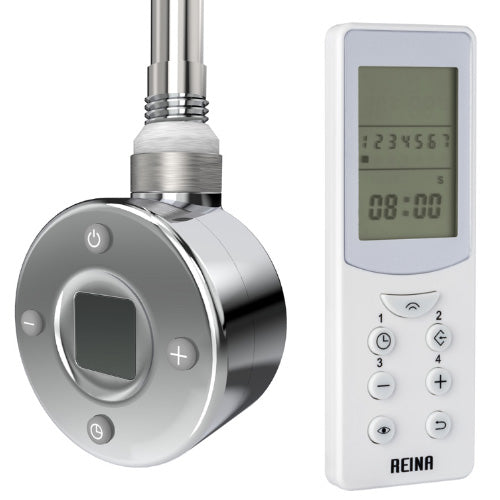 Thermostatic Electric Element with Remote - 900 WATT - Chrome