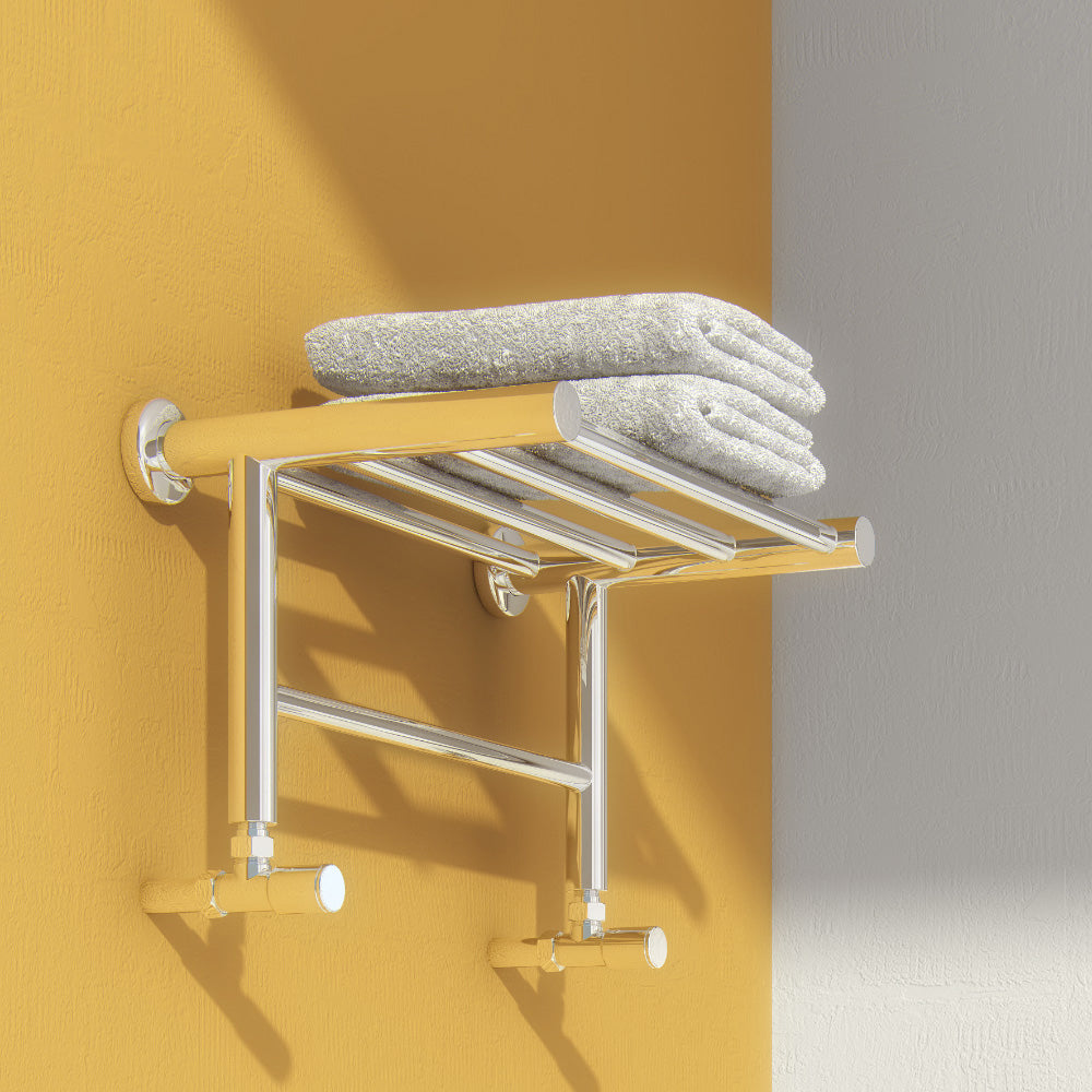 Troisi Stainless Steel Heated Towel Rail - 294mm x 532mm - Polished Stainless Steel