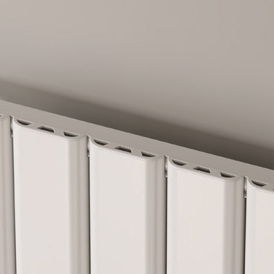 Vicari Horizontal Single Aluminium Radiator - 600mm Tall - White - Various Sizes