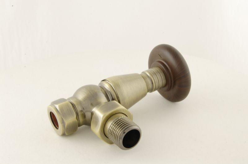 Harvard Thermostatic Radiator Valve Angled - Antique Brass