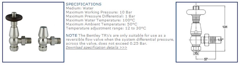 Harvard Thermostatic Radiator Valve Angled - Satin Brushed Nickel