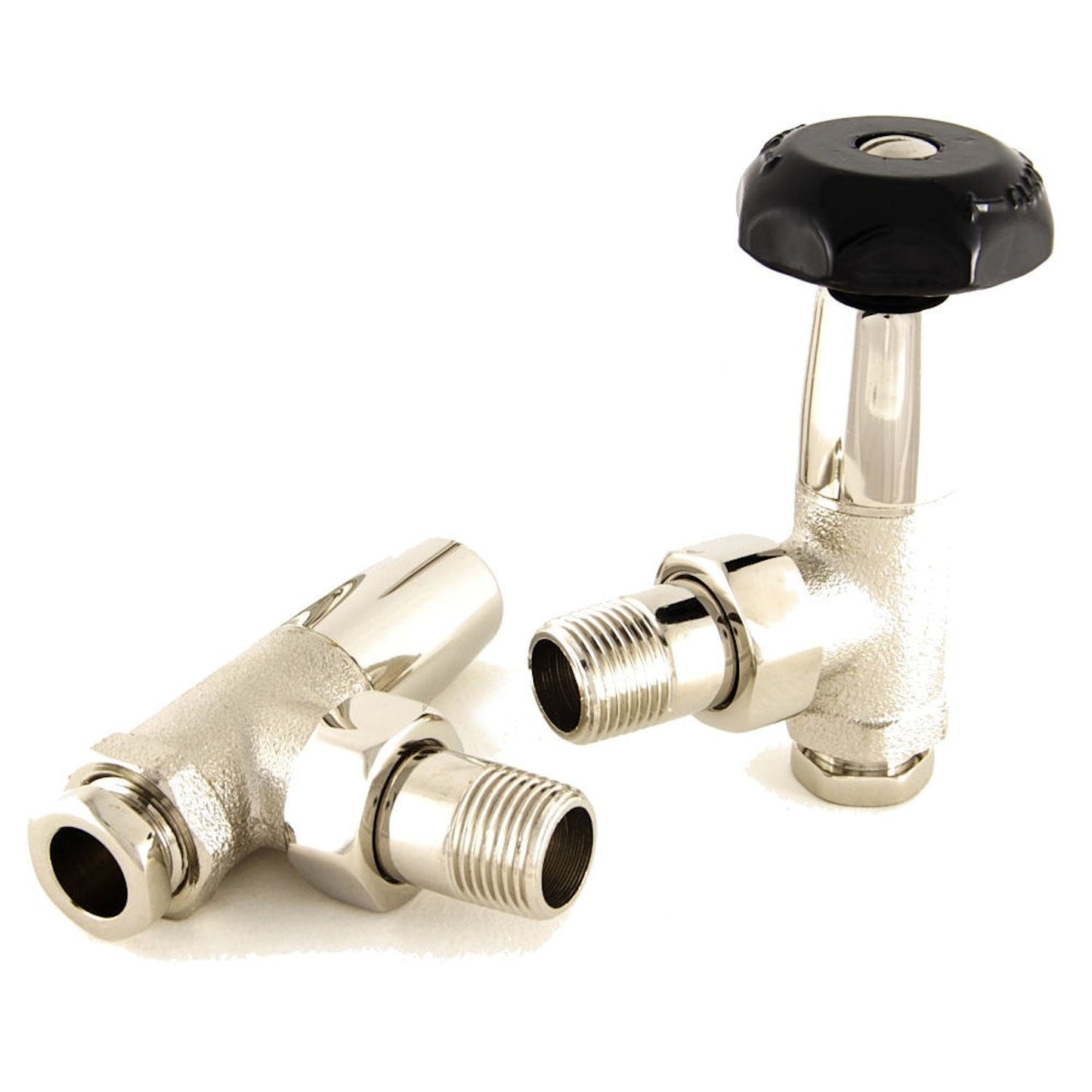 Stanford Manual Radiator Valve Angled - Polished Nickel