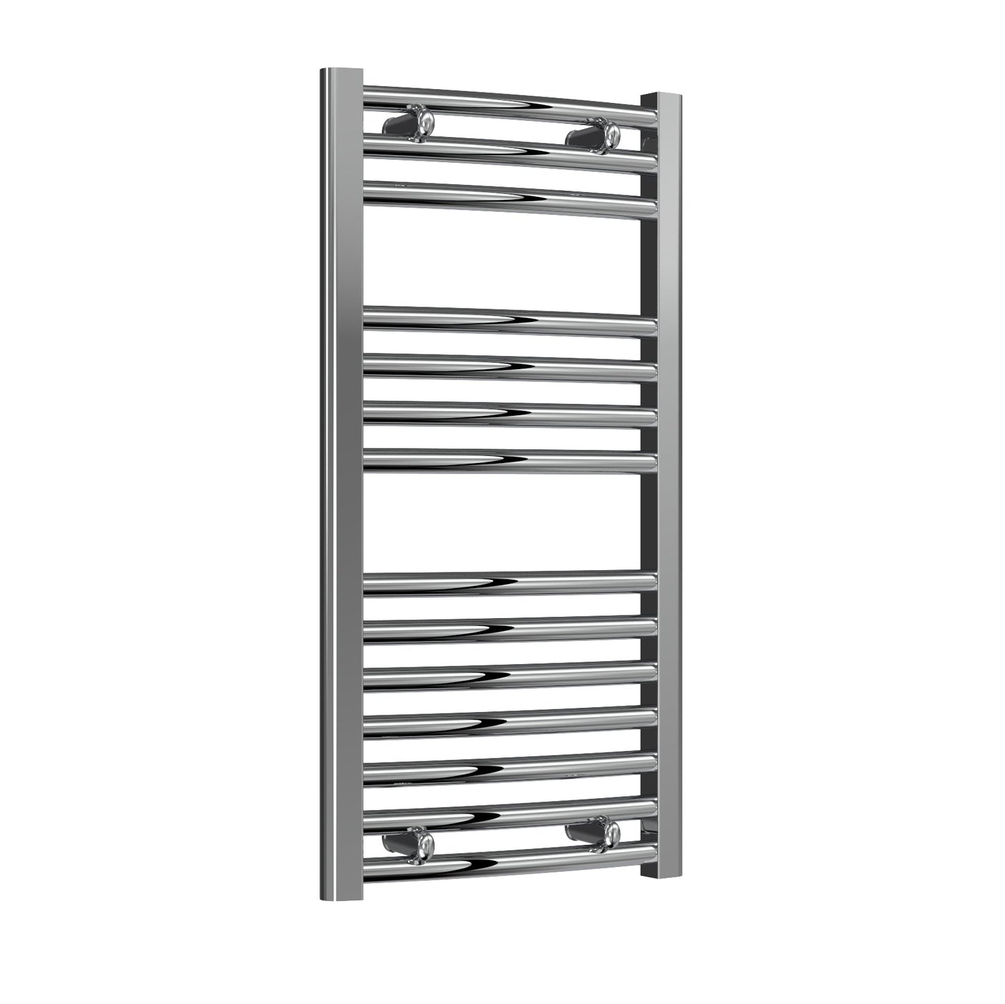 Diva Electric Curved Heated Towel Rail -Various Sizes - Chrome