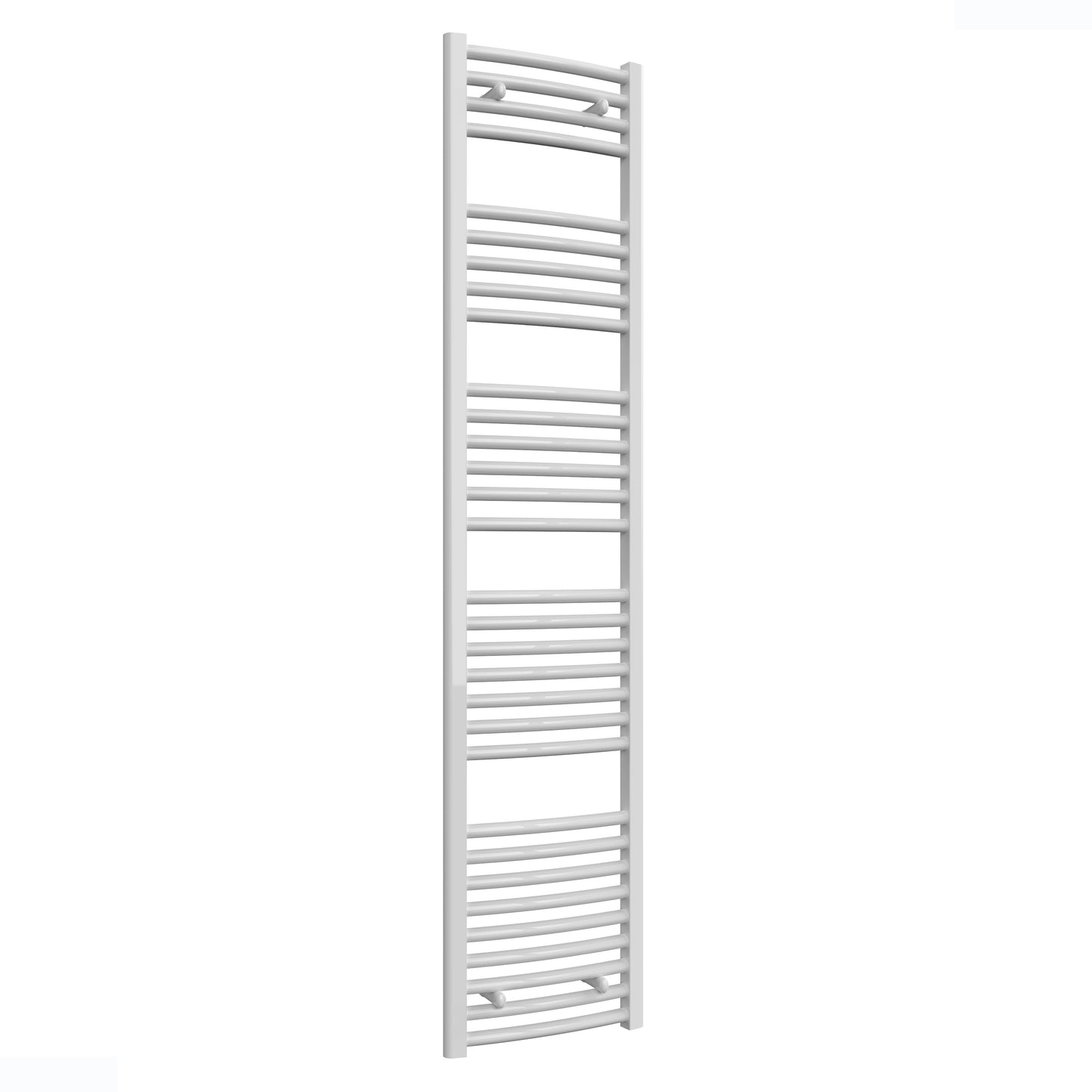 Diva Electric Curved Heated Towel Rail -Various Sizes - White