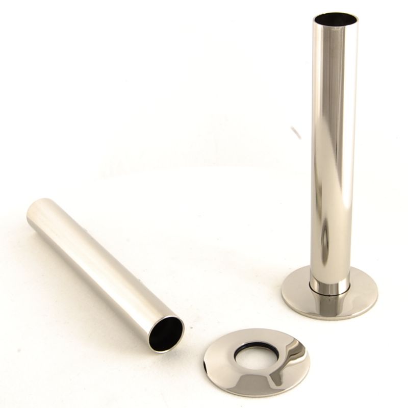 Radiator Pipe Cover Kit 130mm - Polished Nickel