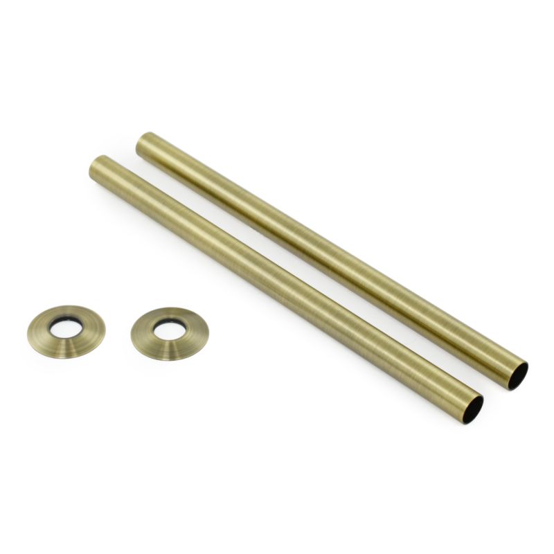 Radiator Pipe Cover Kit 300mm - Antique Brass