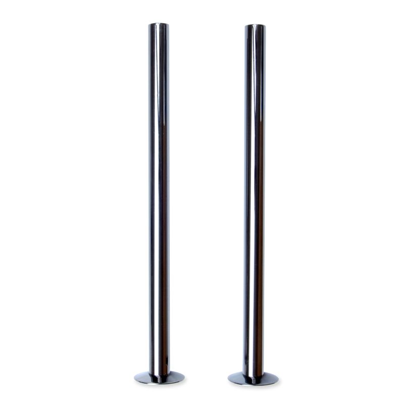 Radiator Pipe Cover Kit 300mm - Black Nickel